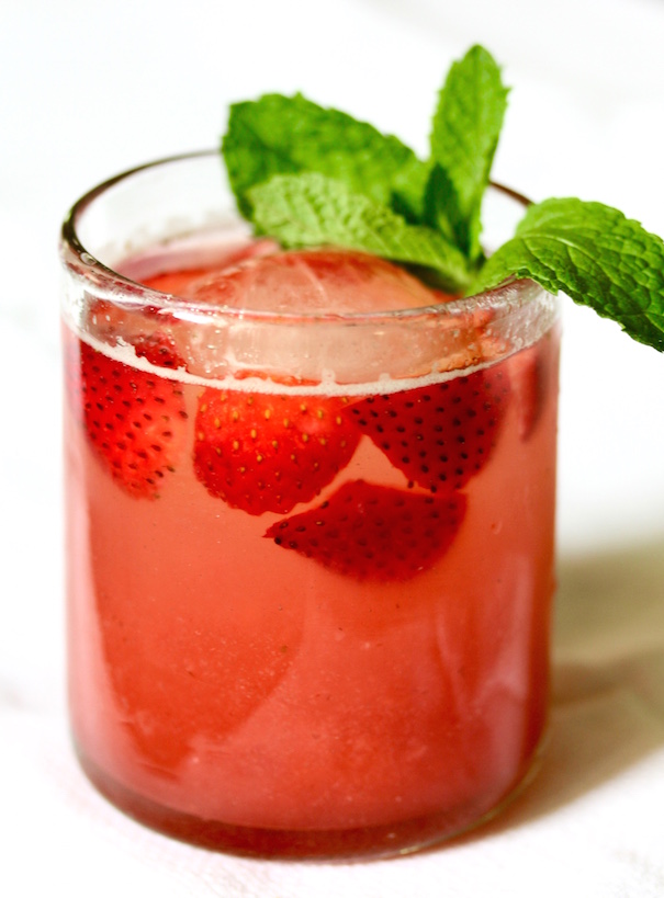 Strawberry Shrub with vodka
