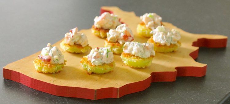 Lobster Salad on Fried Green Tomatoes Hors d’oeuvres