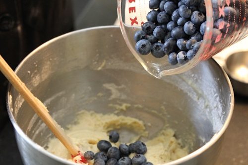 Grandmother Trafton’s Blueberry Cake mixing bowl
