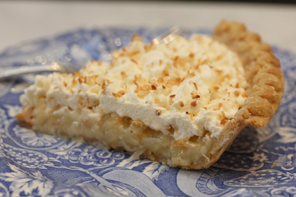 Laura Bush’s Texas Buttermilk Coconut Pie with Whipped Cream