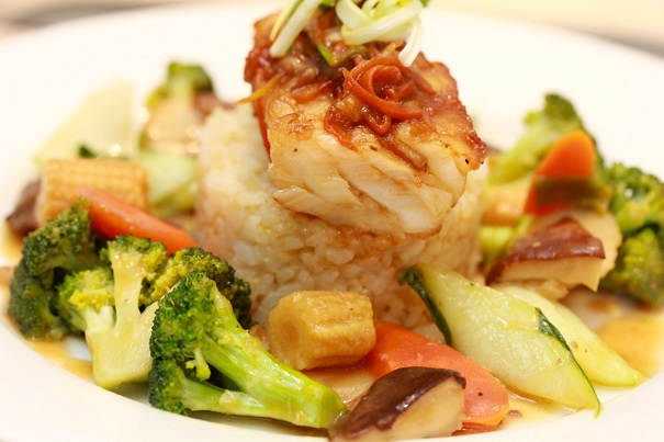 Asian Sea Bass and Stir-Fry Vegetables