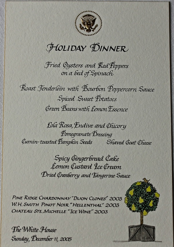 Holiday Dinners at the White House