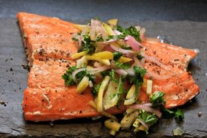 Slow Cooked Salmon with Lemon Relish on America's Table