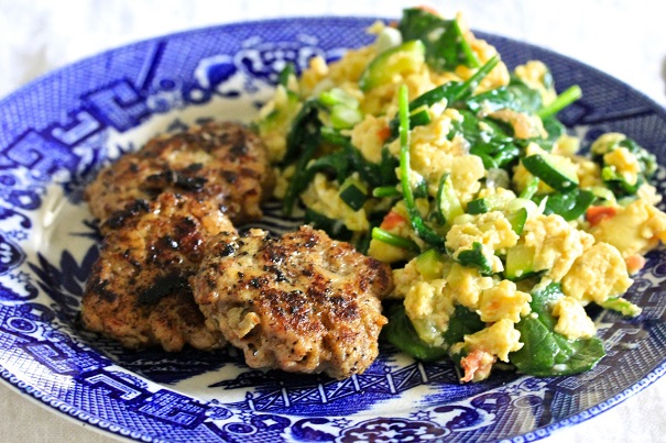 Brunch Bounty: Farmer’s Scramble and Granny Smith Sausage Patties