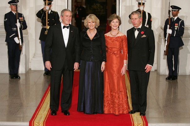 George W Bush, Duchess of Cornwall, Laura Bush, & Prince Charles
