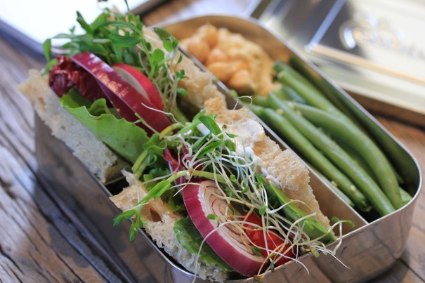 Veggie Sandwich on Multi-grain Bread on Americas-Table.com