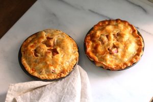 Mini Rhubarb Peach Pies