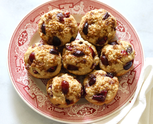 cherry quinoa muffins