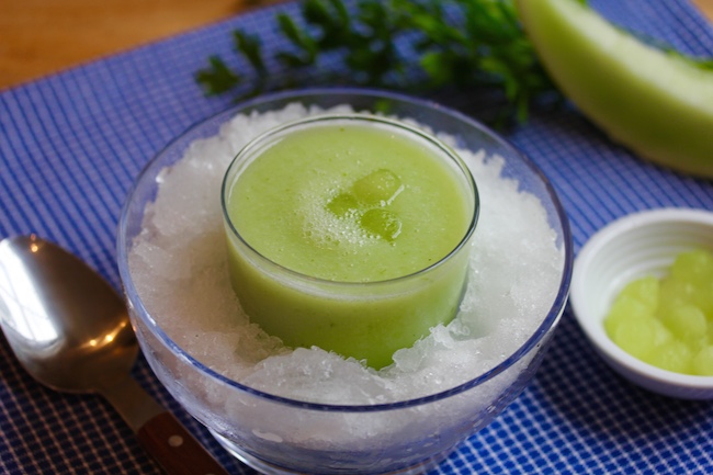 Chilled Serrano Honeydew Melon Soup