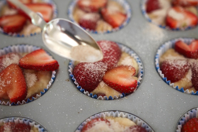Strawberry Ricotta Breakfast Muffins
