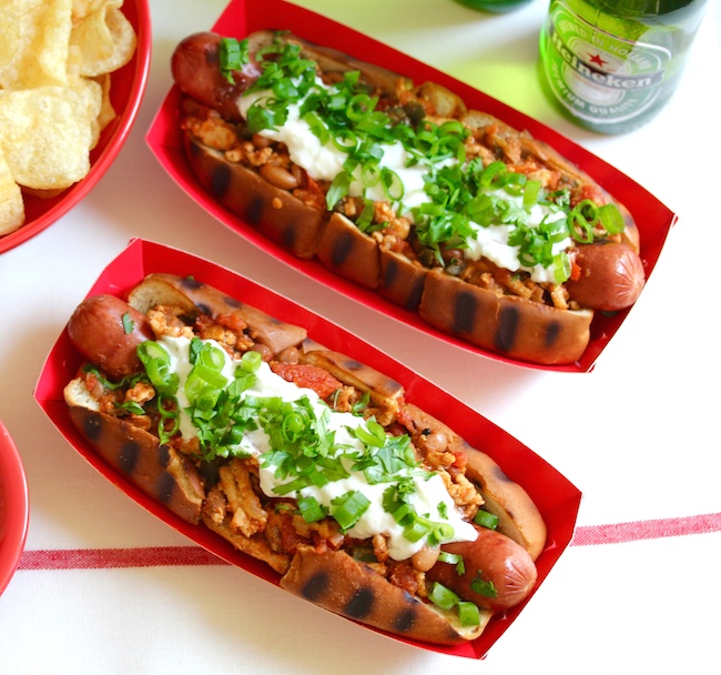 Chili Dogs With Vegetarian Pinto Bean Chili