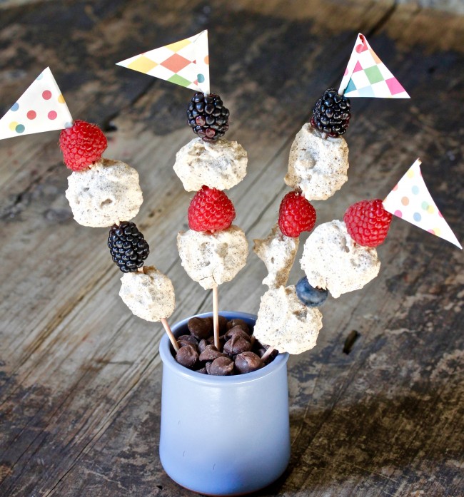 Gluten Free Chocolate Drop Cookie Kebabs