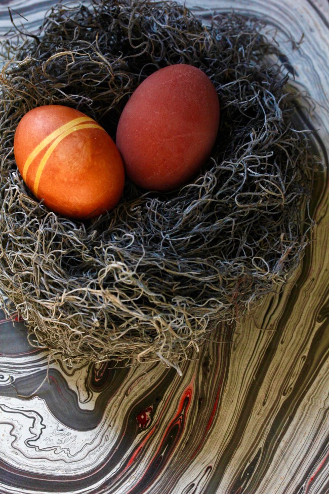 COLORED EGGS MADE WITH NATURAL DYES on Americas-Table.com