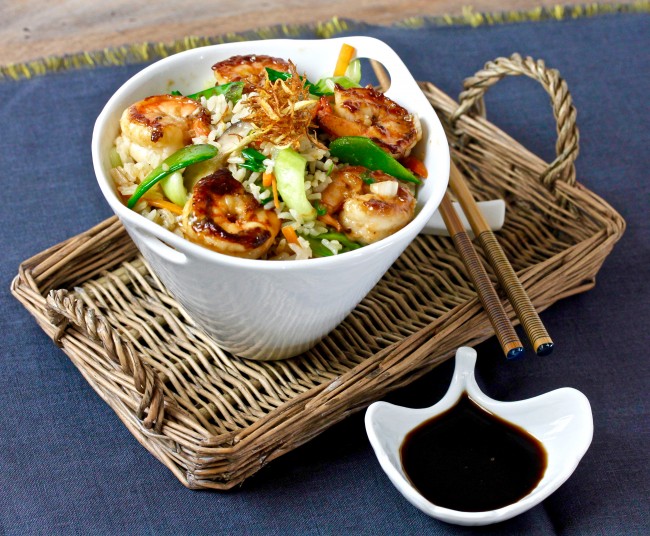 Ginger Fried Rice with Shrimp