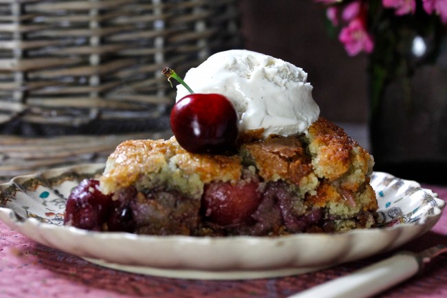 CHERRY ALMOND SKILLET COFFEE CAKE on Americas-Table.com