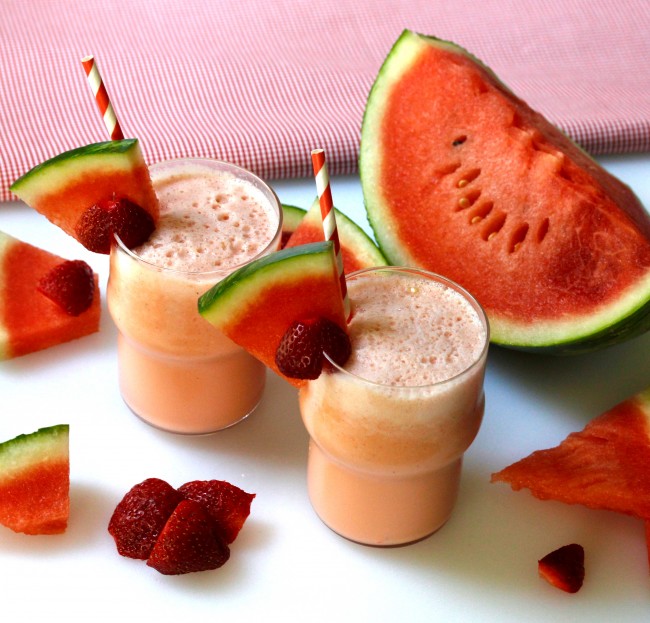 Watermelon Strawberry Milkshake