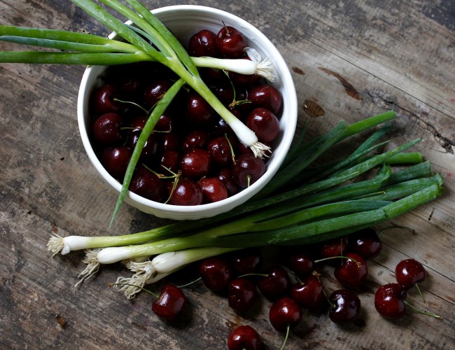 CHERRY AND GREEN ONION SALAD on Americas-Table.com