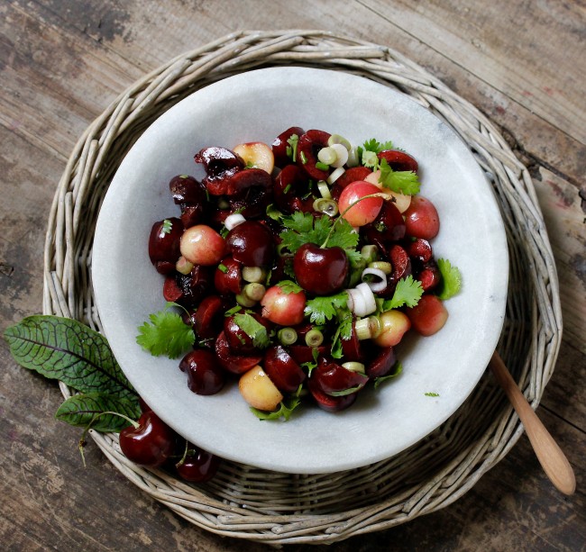 Cherry and Green Onion Salad