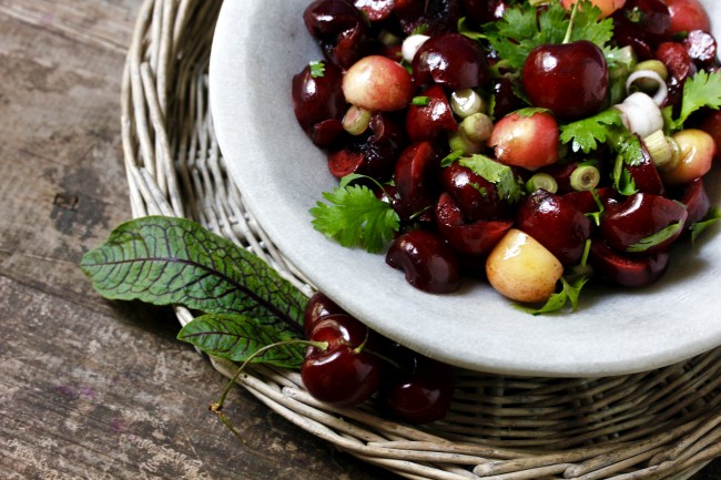 CHERRY AND GREEN ONION SALAD on Americas-Table.com