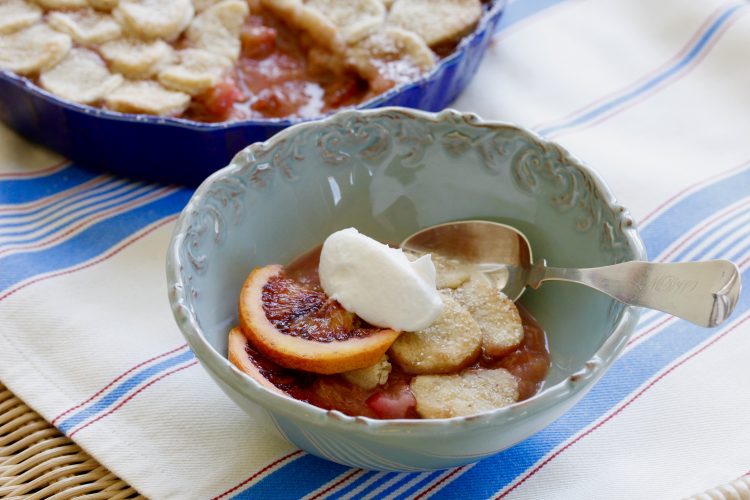 Rhubarb and Blood Orange Pie