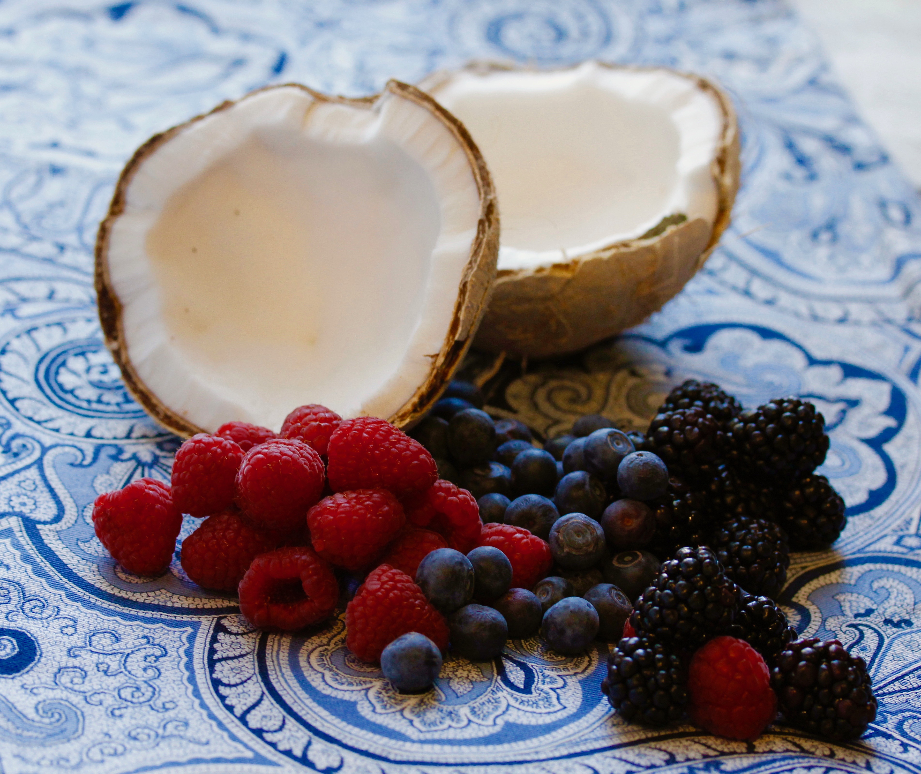 coconuts and berries