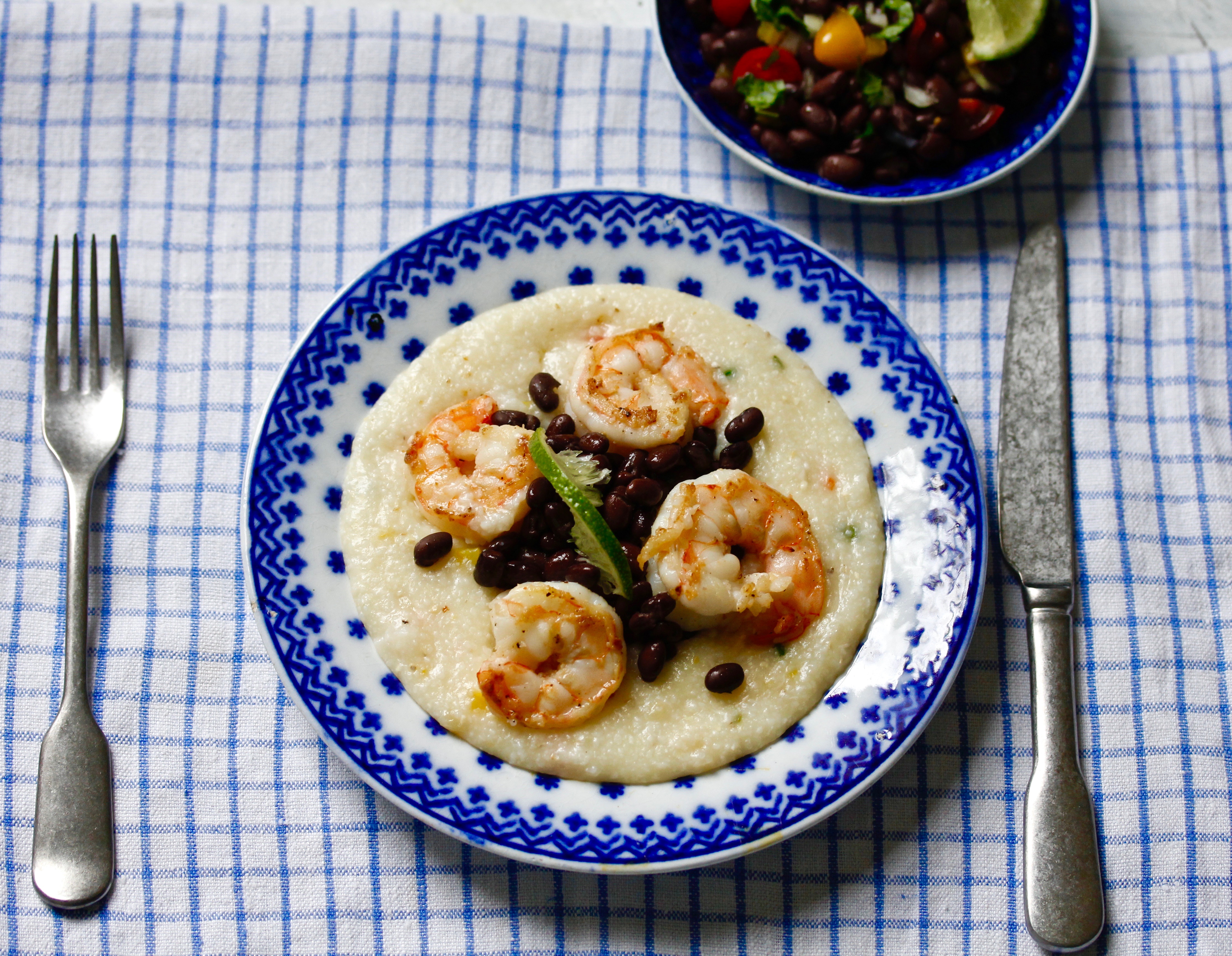 Laura Bush’s Cheese Grits and Shrimp