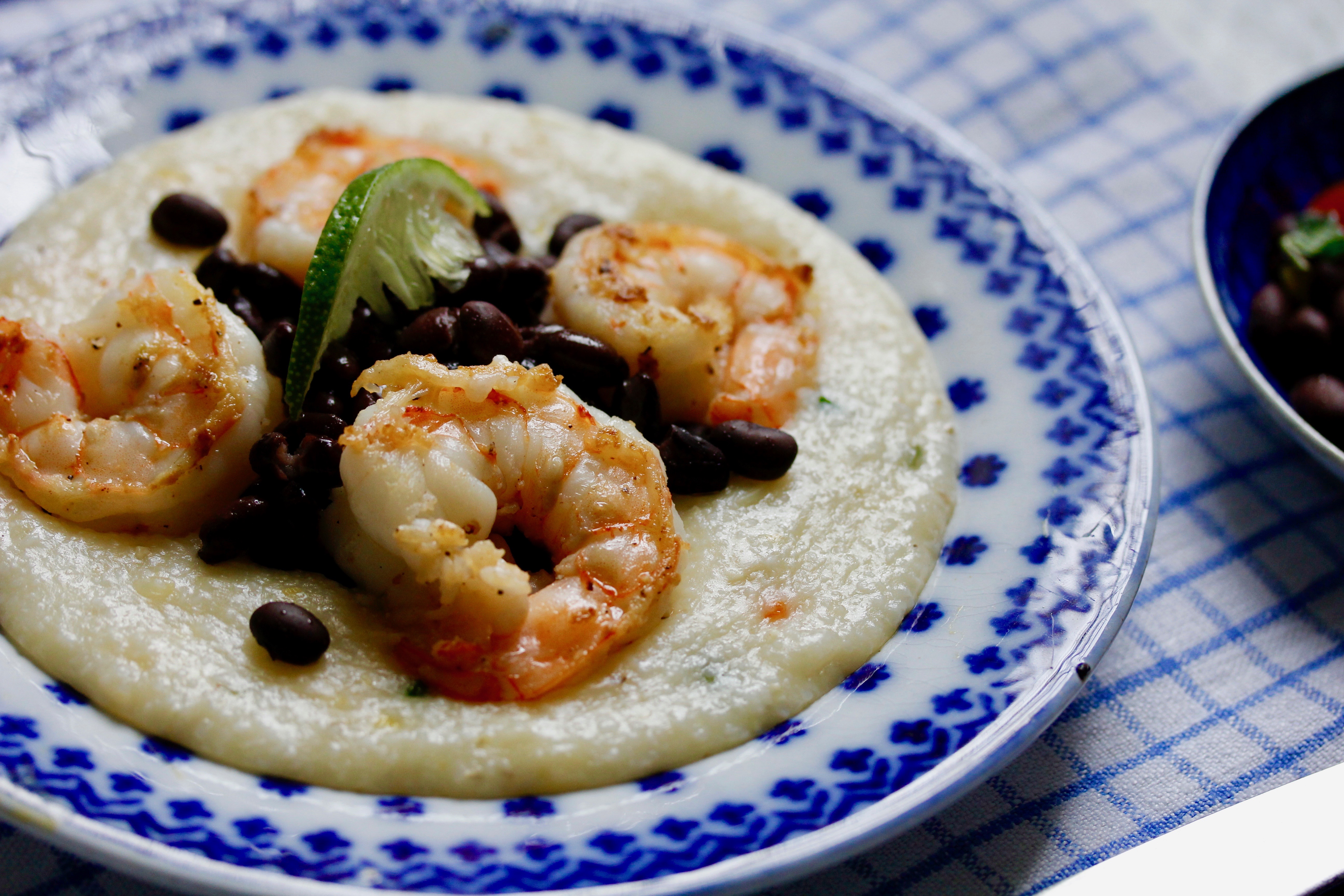 Laura Bush’s Cheese Grits and Shrimp