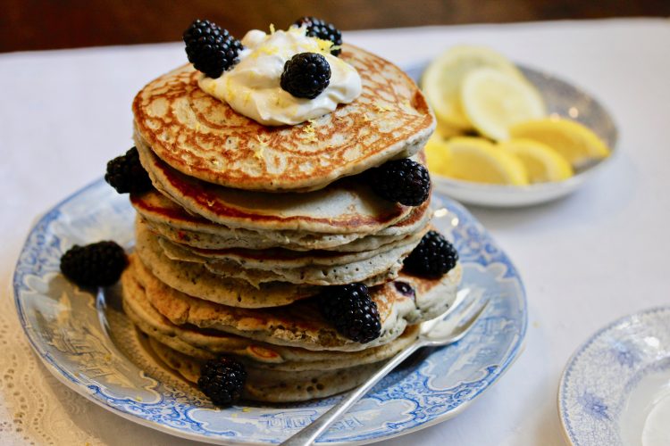 Lazy Sunday Blackberry Lemon Pancakes