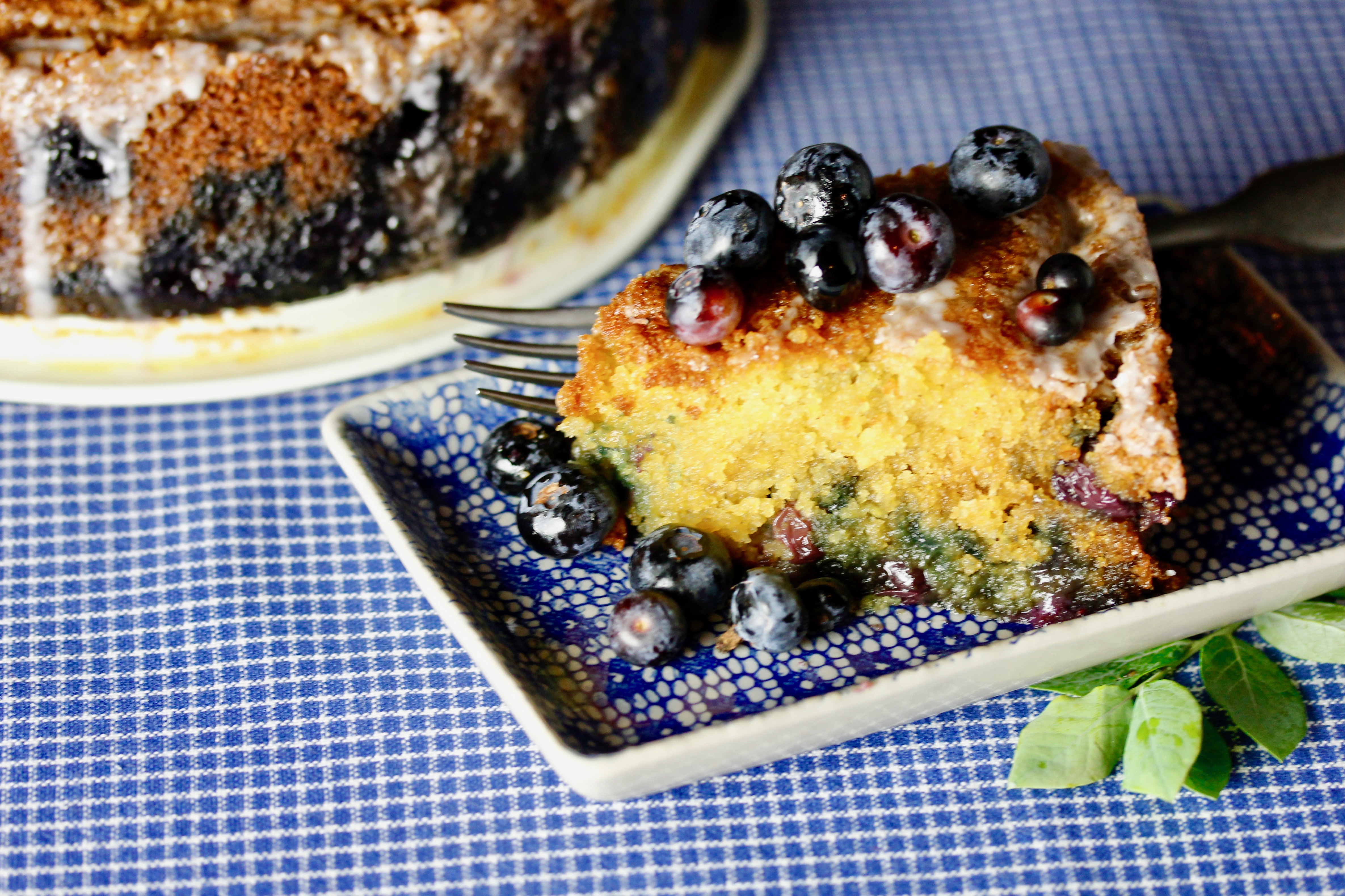 Blueberry Cornmeal Poundcake