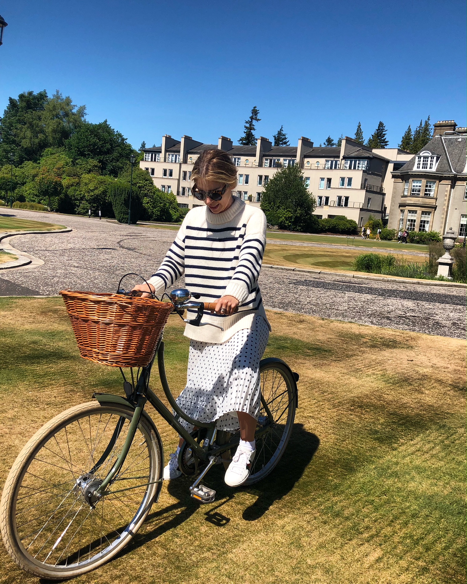 Alice on the custom bikes at Gleneagles