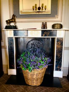 A dreamy lavender basket at Gleneagles
