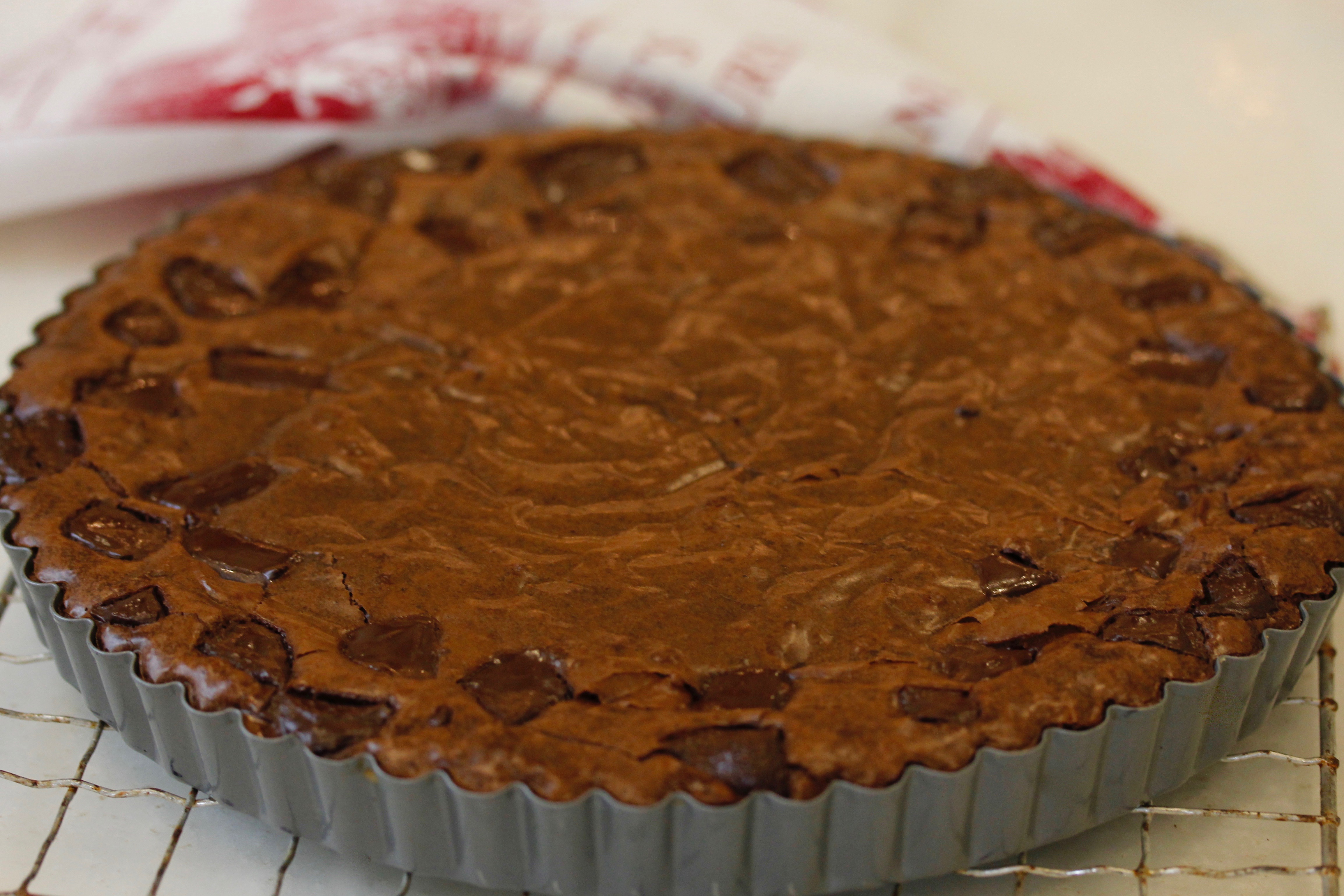 Raspberry Brownie Tart