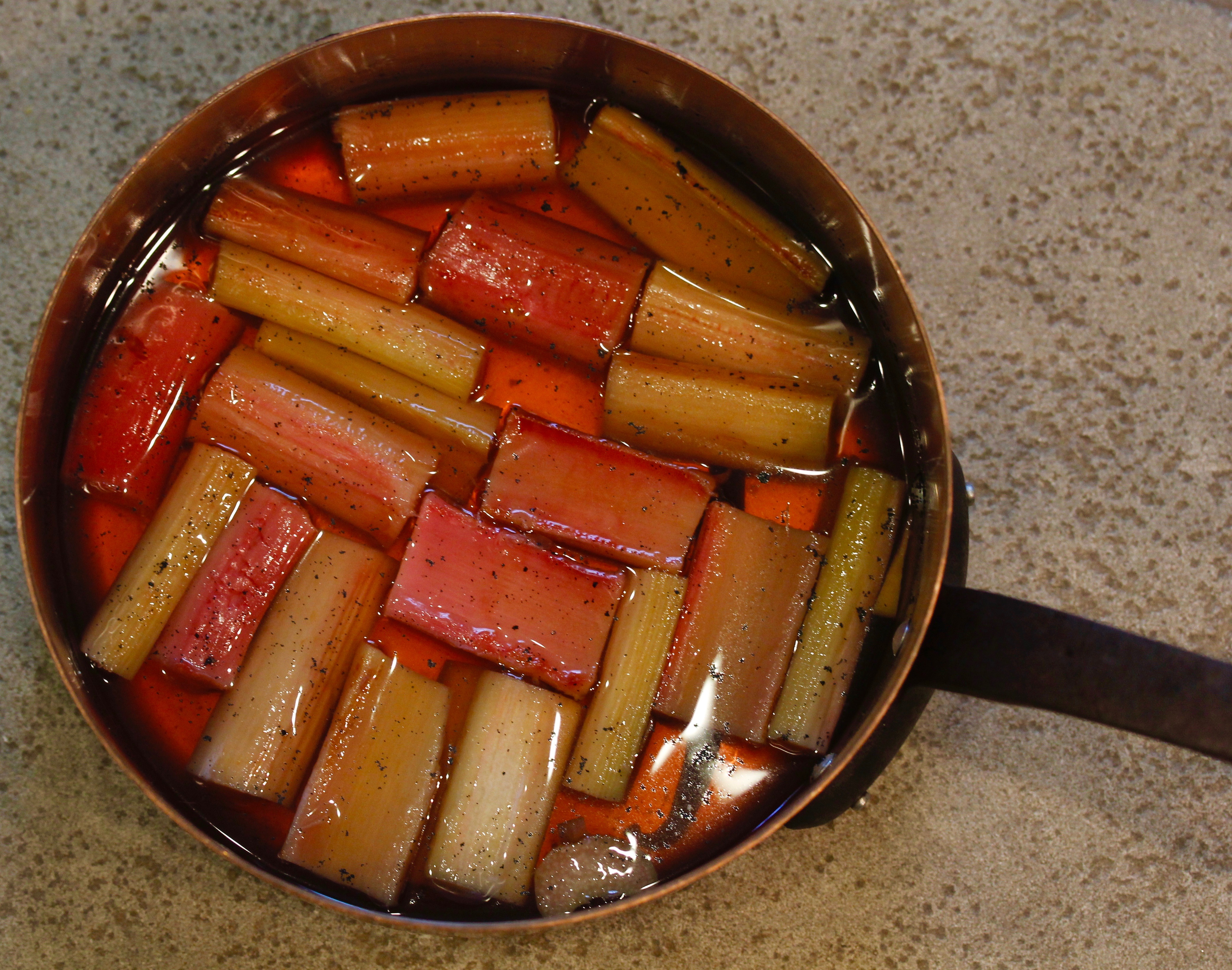 Ginger Custard Tart with Rhubarb