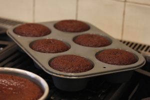 Grilled Caramel Chocolate Cupcakes