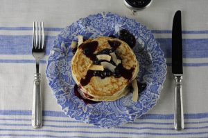 Coconut Pancakes with Blueberries