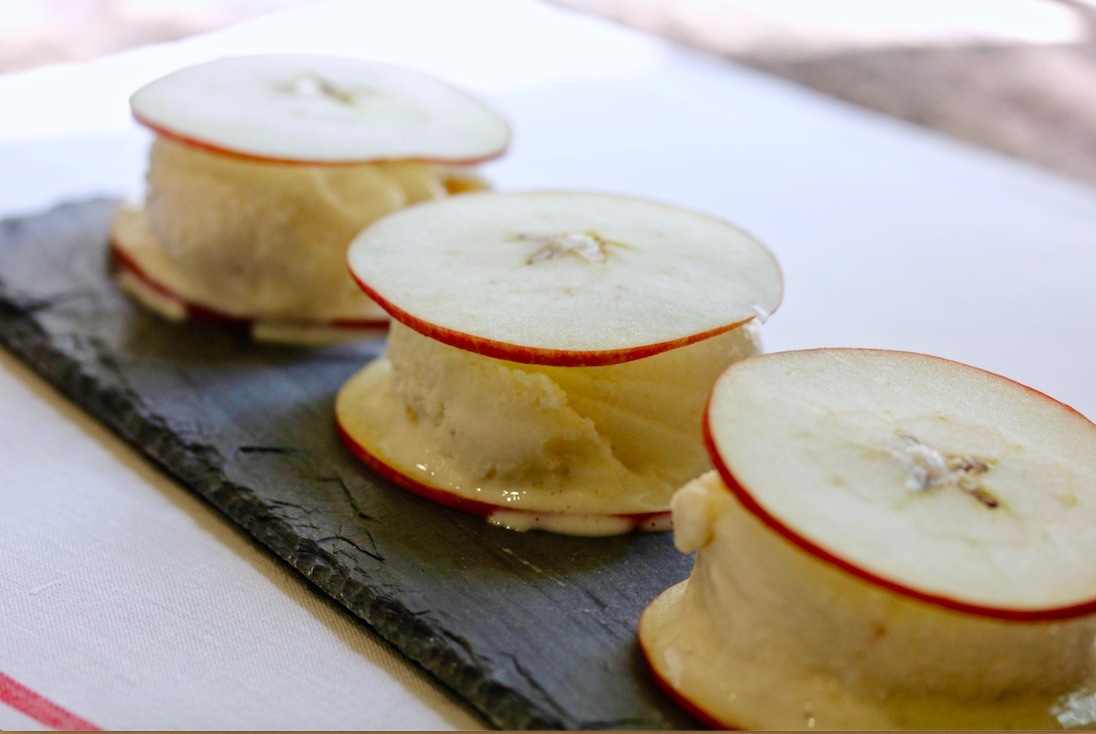 Apple and Yogurt Ice Cream Sandwiches